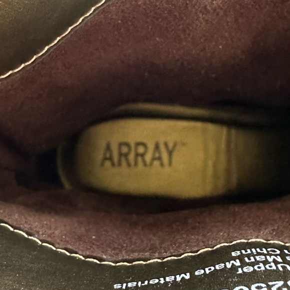 ARRAY MAVERICK BROWN SUEDE DISTRESSED SLOUCHY HARNESS FLAT ANKLE BOOT BOOTIE Sz9 - Picture 8 of 12